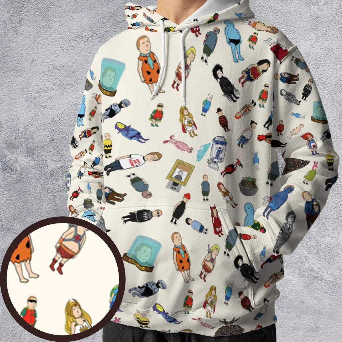 Bobby Hill King Of The Hill Pattern All-over Print Hoodie