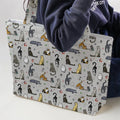 Cat the Gamer Pattern Large Tote Bag