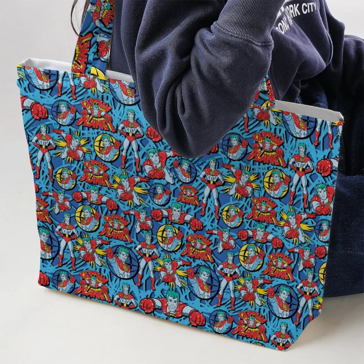 Hero of the Environment Captain Planet and the Planeteers Large Tote Bag