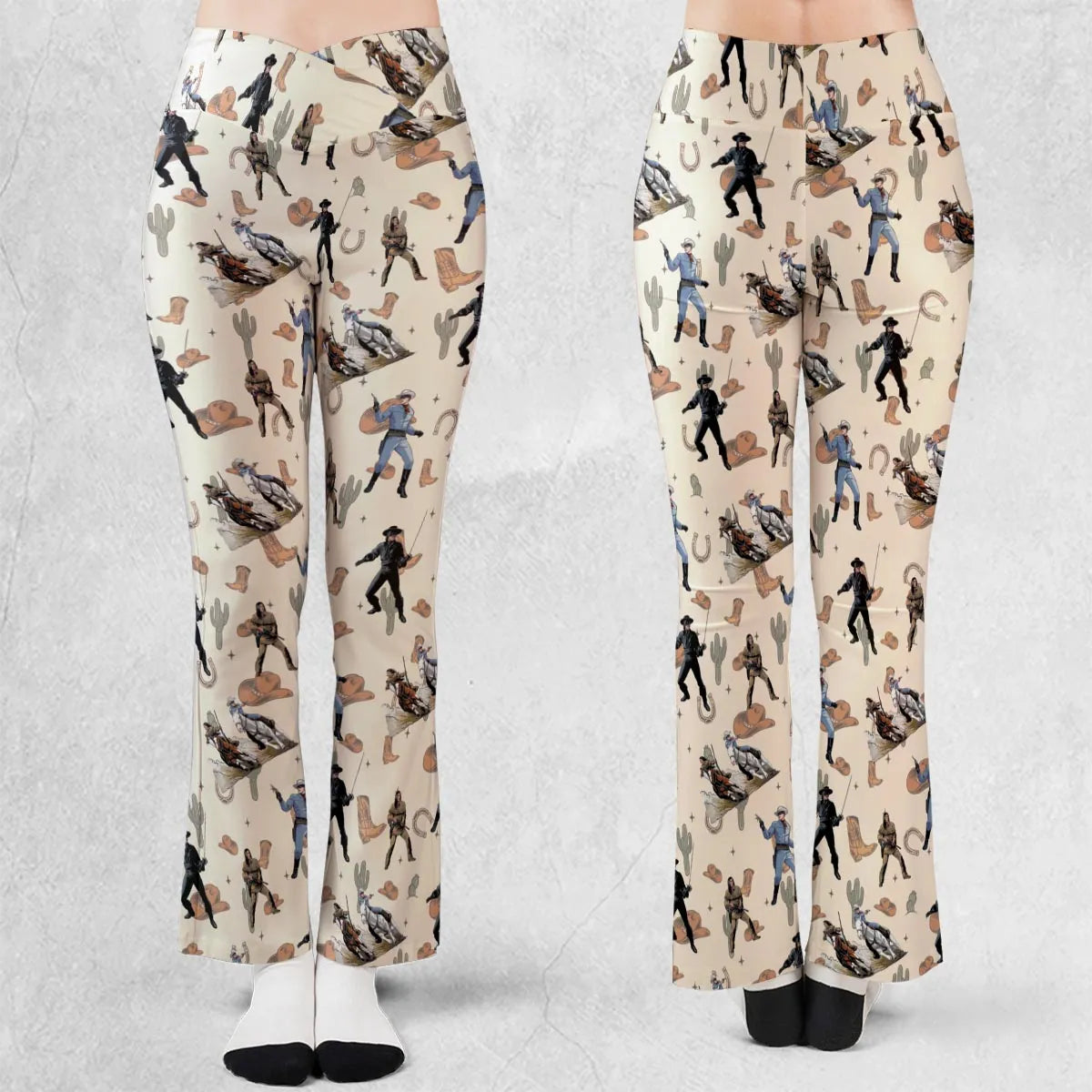 Old Western The Lone Ranger Zorro Tarzan Flare Leggings