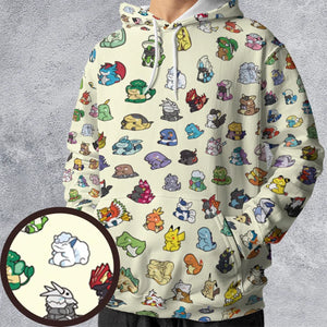 Pokemon In Substitute Style All-over Print Hoodie