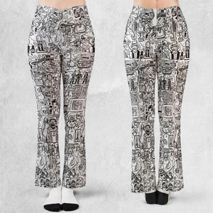 The Big Lebowski Doodles Flare Leggings