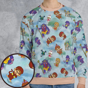 Monchhichis Cartoon Characters All-over Print Sweatshirt