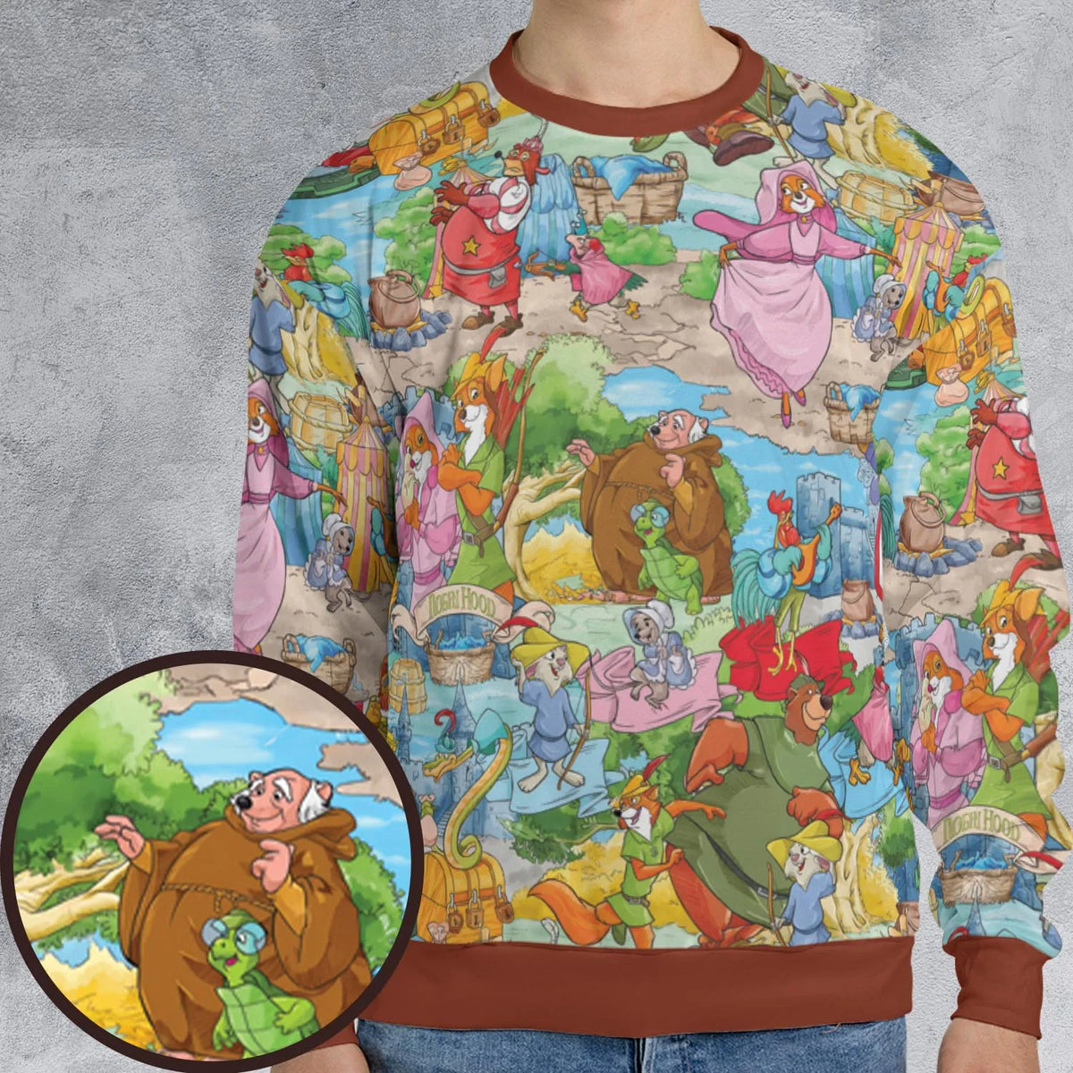 Archer Wood Plaid Robin Hood All-over Print Sweatshirt