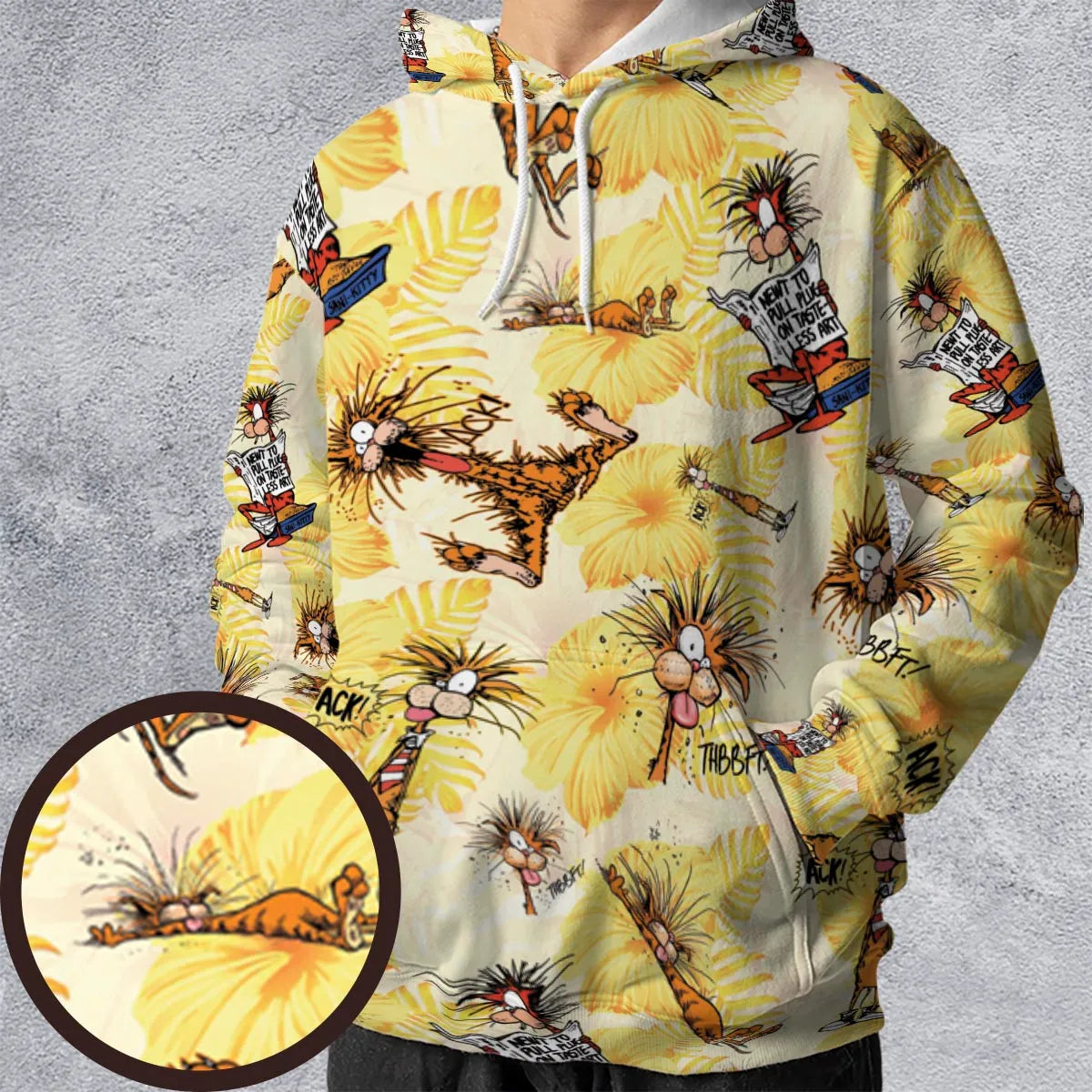 Bill The Cat Bloom County All-over Print Hoodie