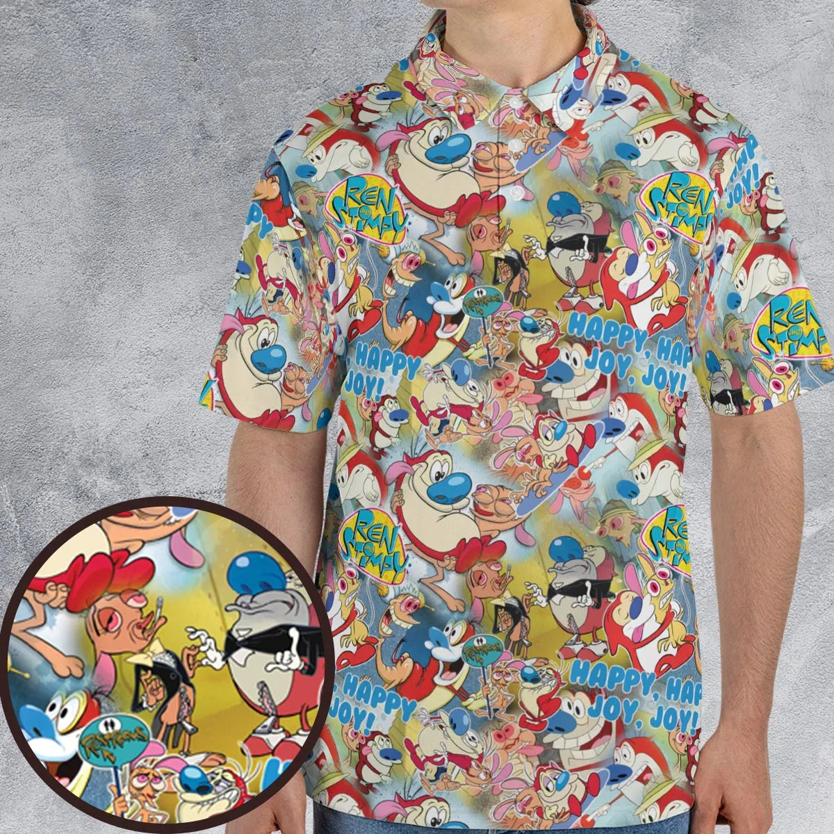 The Ren and Stimpy Show AOP Men/Women Polo Shirt