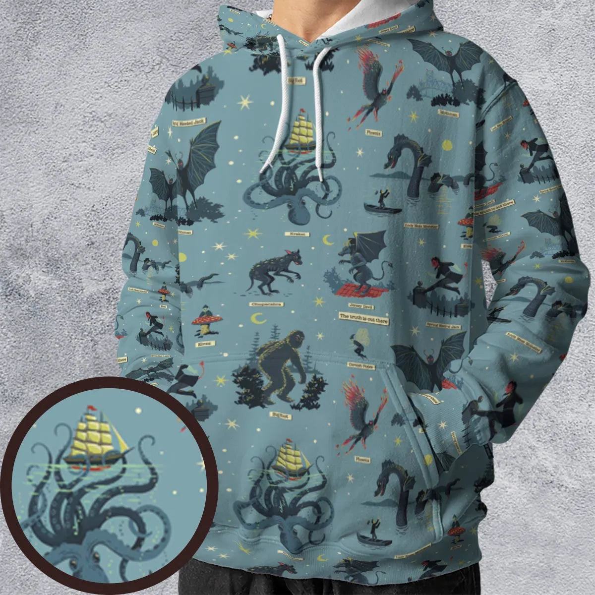 Paranormal Creatures All-over Print Hoodie
