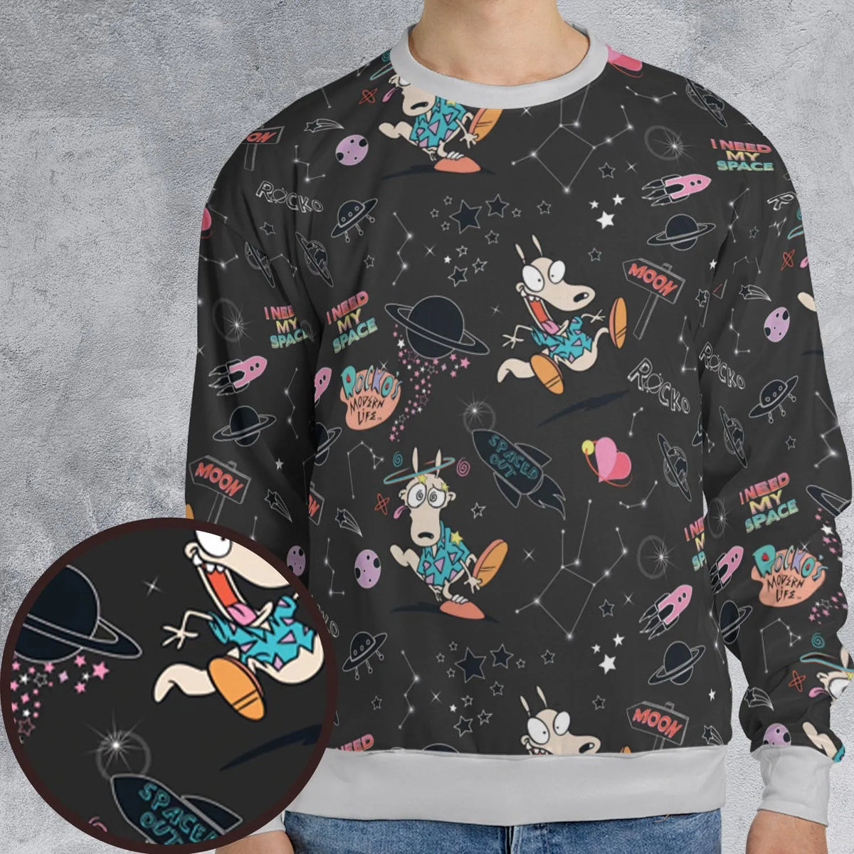 Rocko Space Out Rocko's Modern Life All-over Print Sweatshirt