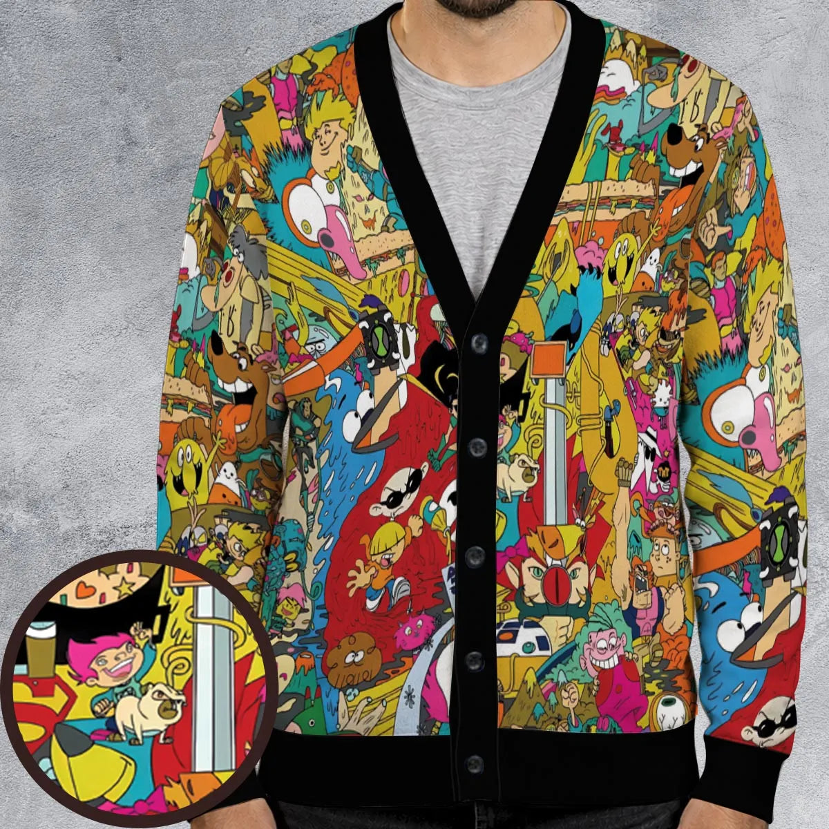 Retro Cartoons Adventure Time Cardigan