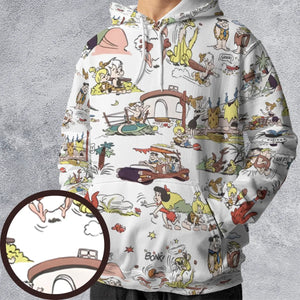 Stone Age Life The Flintstone All-over Print Hoodie