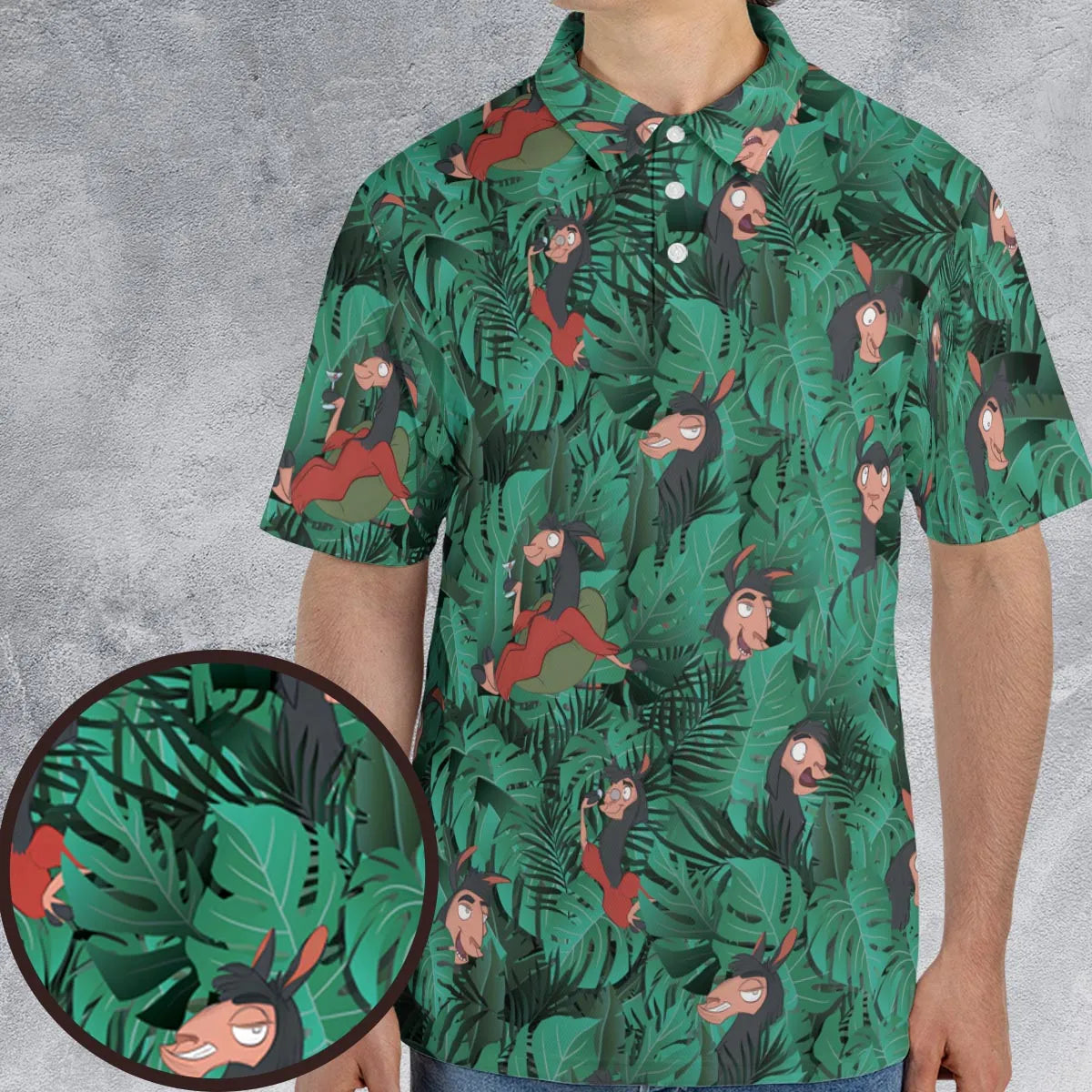 Llama Kuzco The Emperor's New Groove AOP Men/Women Polo Shirt