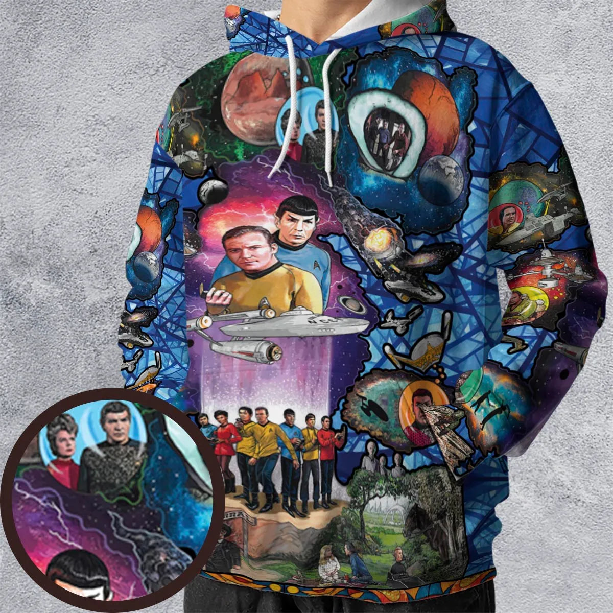 The Beginning Star Trek Pattern All-over Print Hoodie