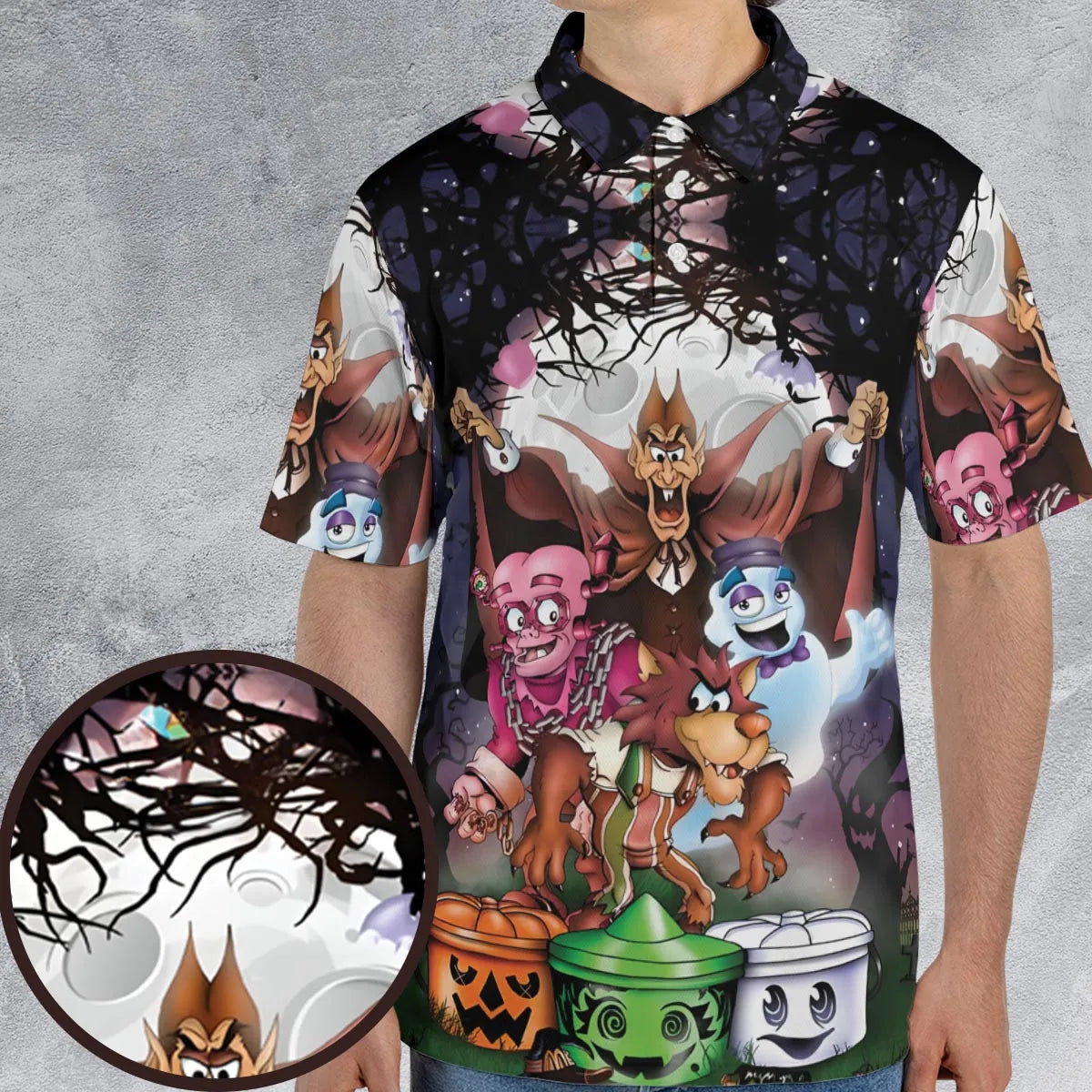 Halloween Food Mascot Themed AOP Men/Women Polo Shirt
