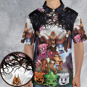Halloween Food Mascot Themed AOP Men/Women Polo Shirt