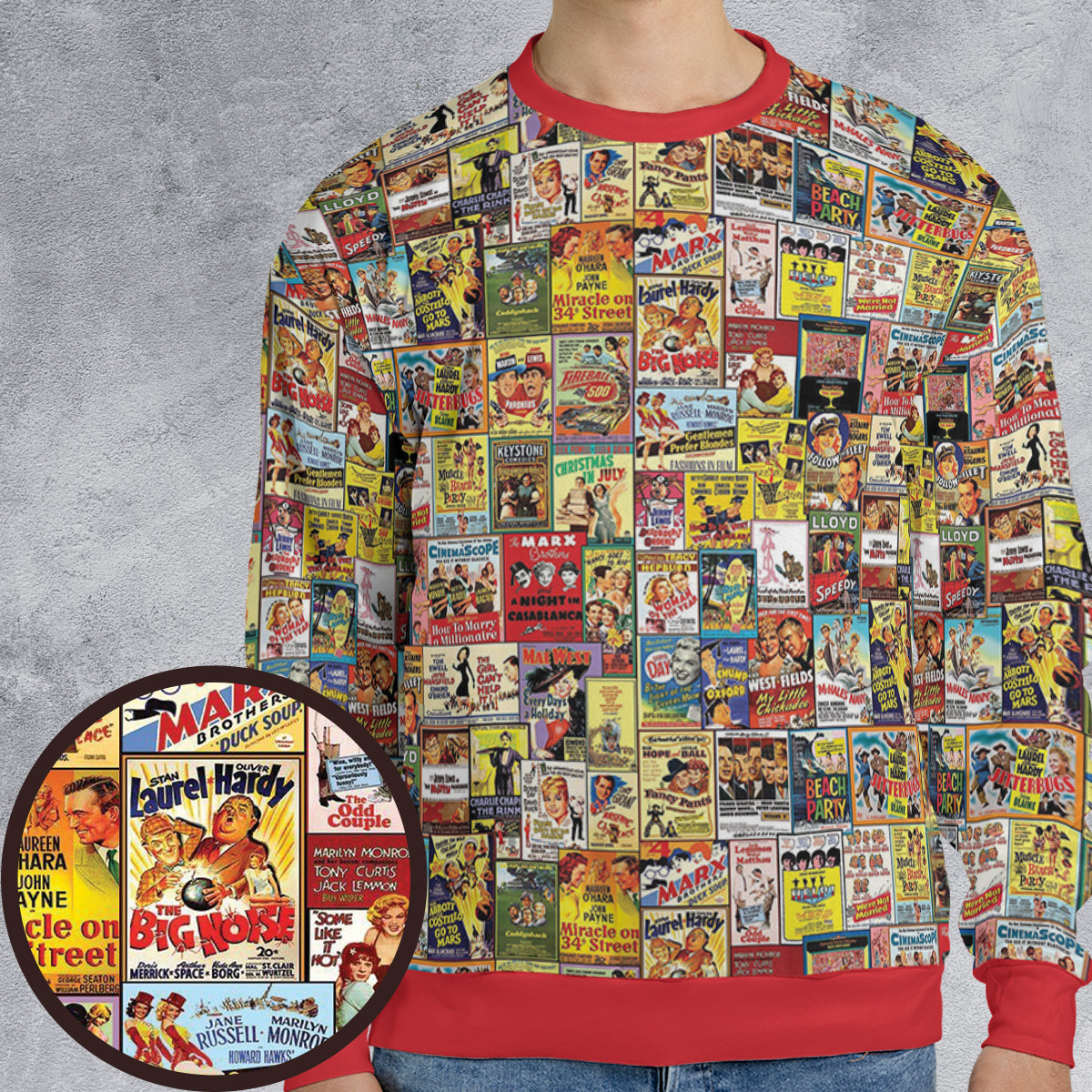 Vintage Comedy Film Posters All-over Print Sweatshirt