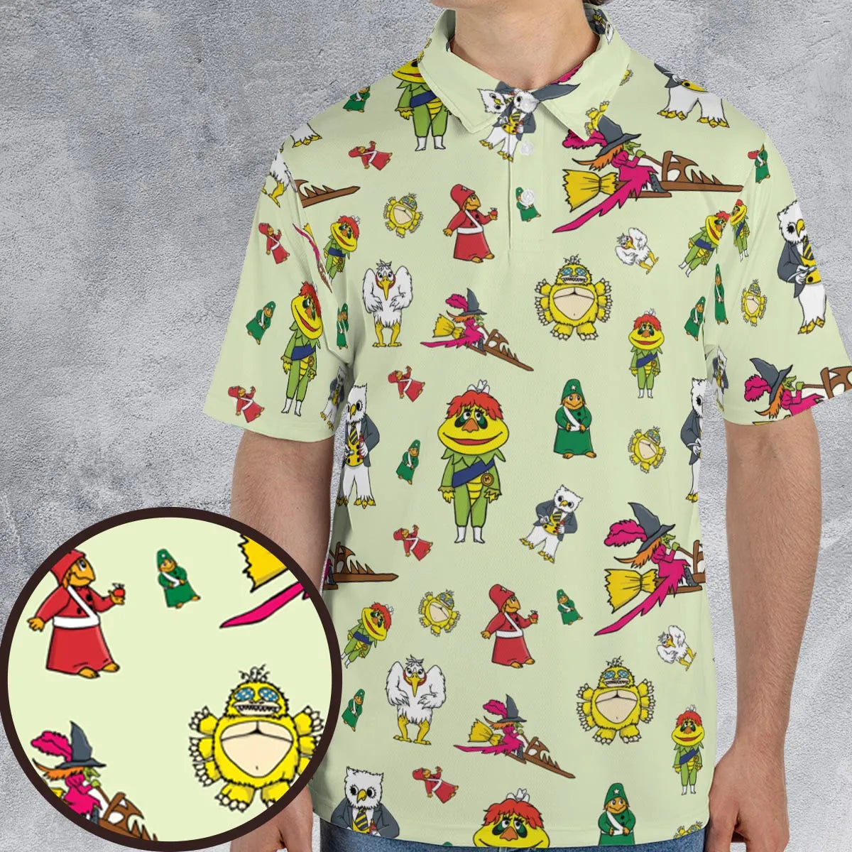 H.R. Pufnstuf Characters Sid and Marty AOP Men/Women Polo Shirt