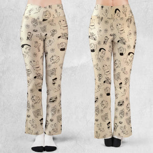 Pee-Wee's Playhouse Characters Flare Leggings