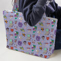 Courage the Cowardly Dog Characters Pattern Large Tote Bag