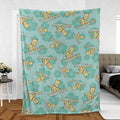 Surfing Simpsons The Simpsons Fleece Blanket