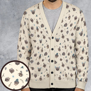 Kawaii Dices DnD Pattern Cardigan