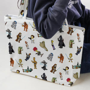 Simpsons Star Wars Mashup Large Tote Bag