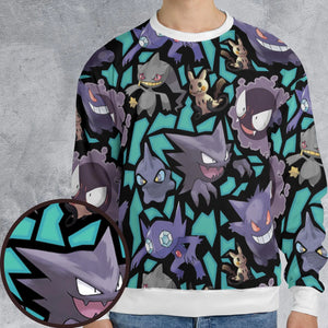 Ghost Type Pokemon All-over Print Sweatshirt