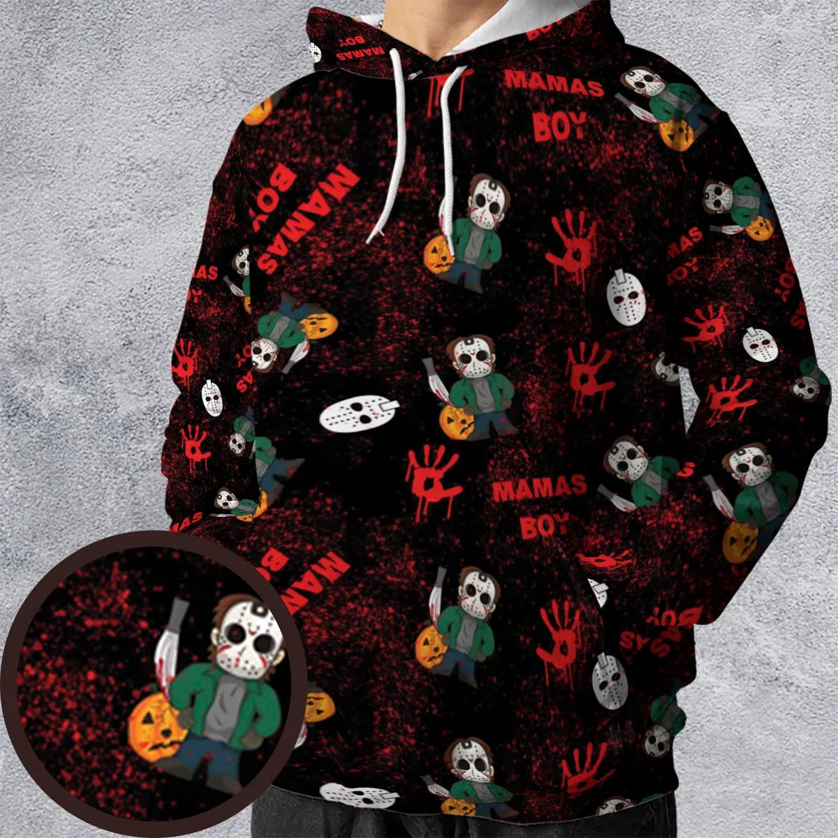 Mamas Boy Friday the 13th All-over Print Hoodie