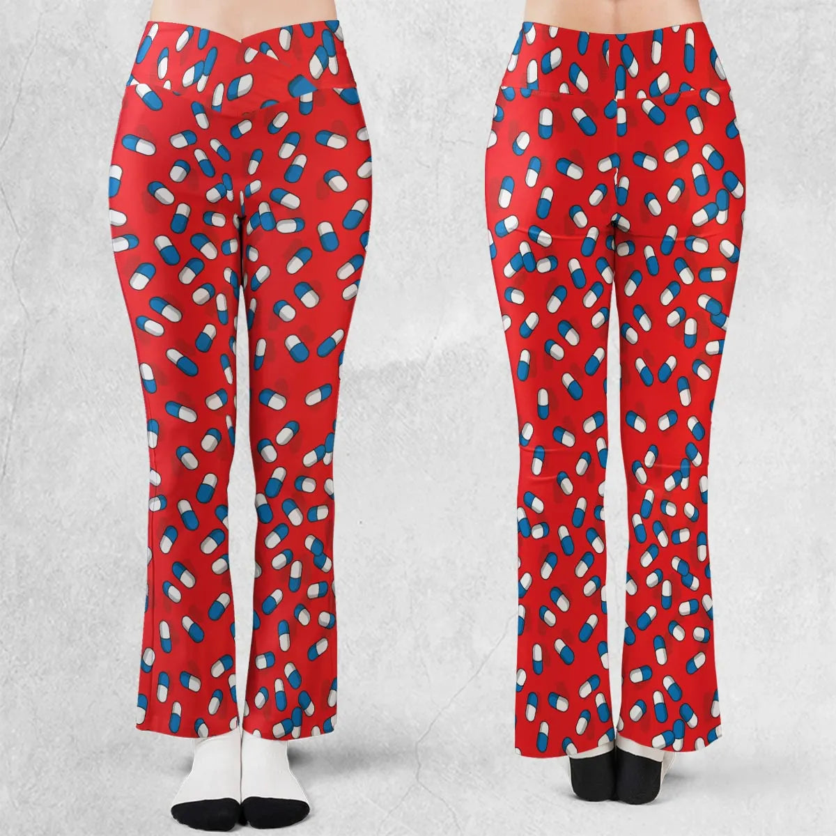 The Capsules Akira Pattern Flare Leggings