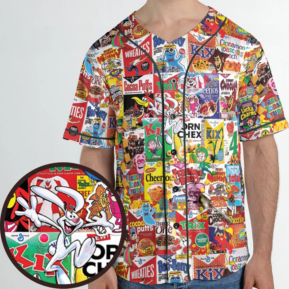 Popular Cereal Boxes Unisex Baseball Jersey