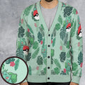 Bulbasaur Pokemon Pattern Cardigan