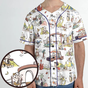 Stone Age Life The Flintstone Unisex Baseball Jersey