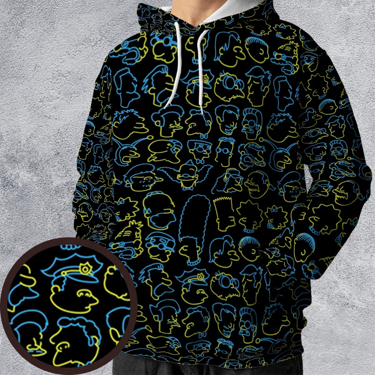 The Simpsons Neon All-over Print Hoodie
