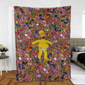Homer Simpson Getting Drunk Duff Beer The Simpsons Fleece Blanket