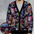 Retro Horror Characters Halloween Cardigan