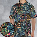 Horror Movie Characters Pattern AOP Men/Women Polo Shirt