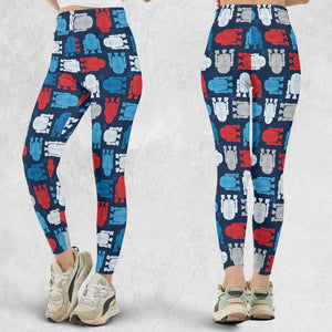 R2-D2 Star Wars 4th of July Pattern Legging