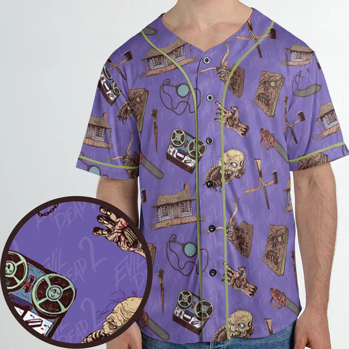 Evil Dead Horror Unisex Baseball Jersey
