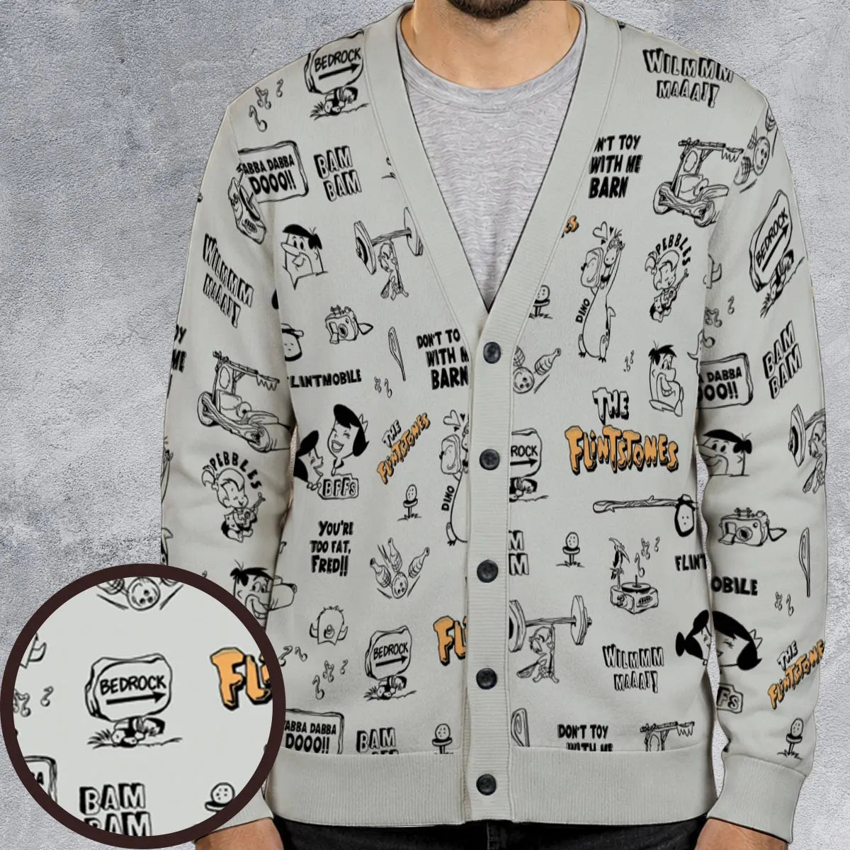 Don't Toy with Me Barn The Flintstones Cardigan