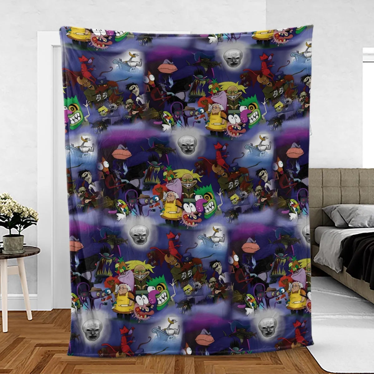 Fearless Courage the Cowardly Dog Fleece Blanket