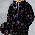 Neon Gastly Haunter Gengar Pokemon All-over Print Hoodie