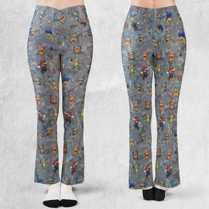 Super Mario Nintendo Video Game Flare Leggings