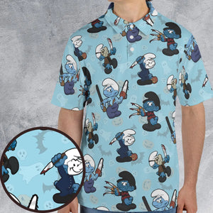 Horror Smurfs AOP Men/Women Polo Shirt