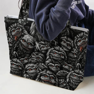 Critters Pattern Halloween Large Tote Bag