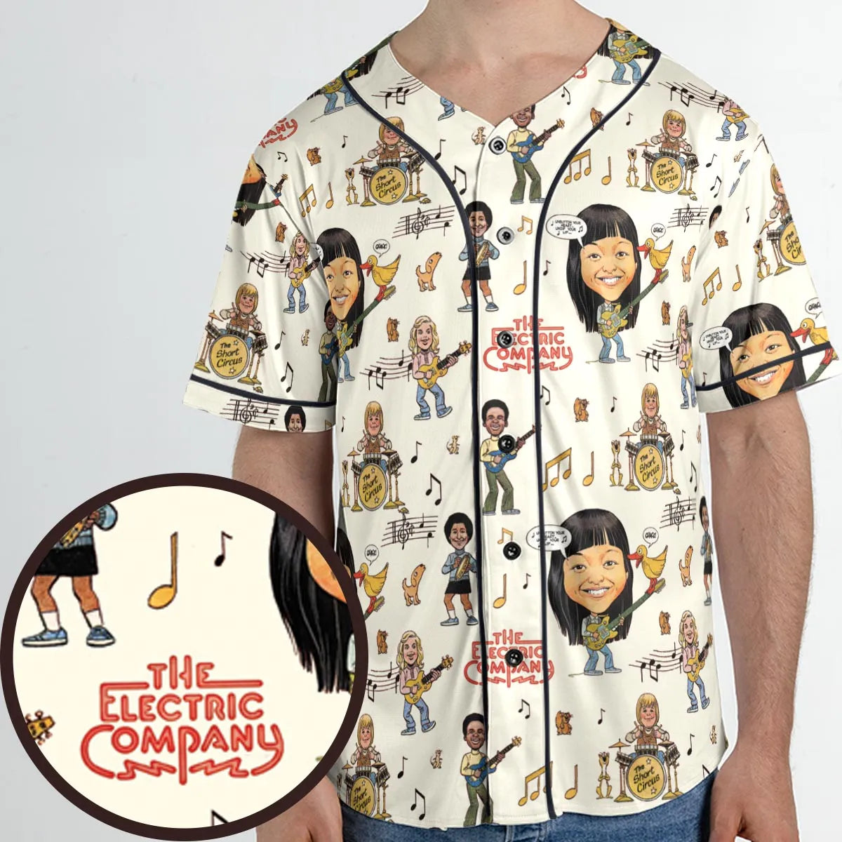 The Electric Company PBS Show Unisex Baseball Jersey