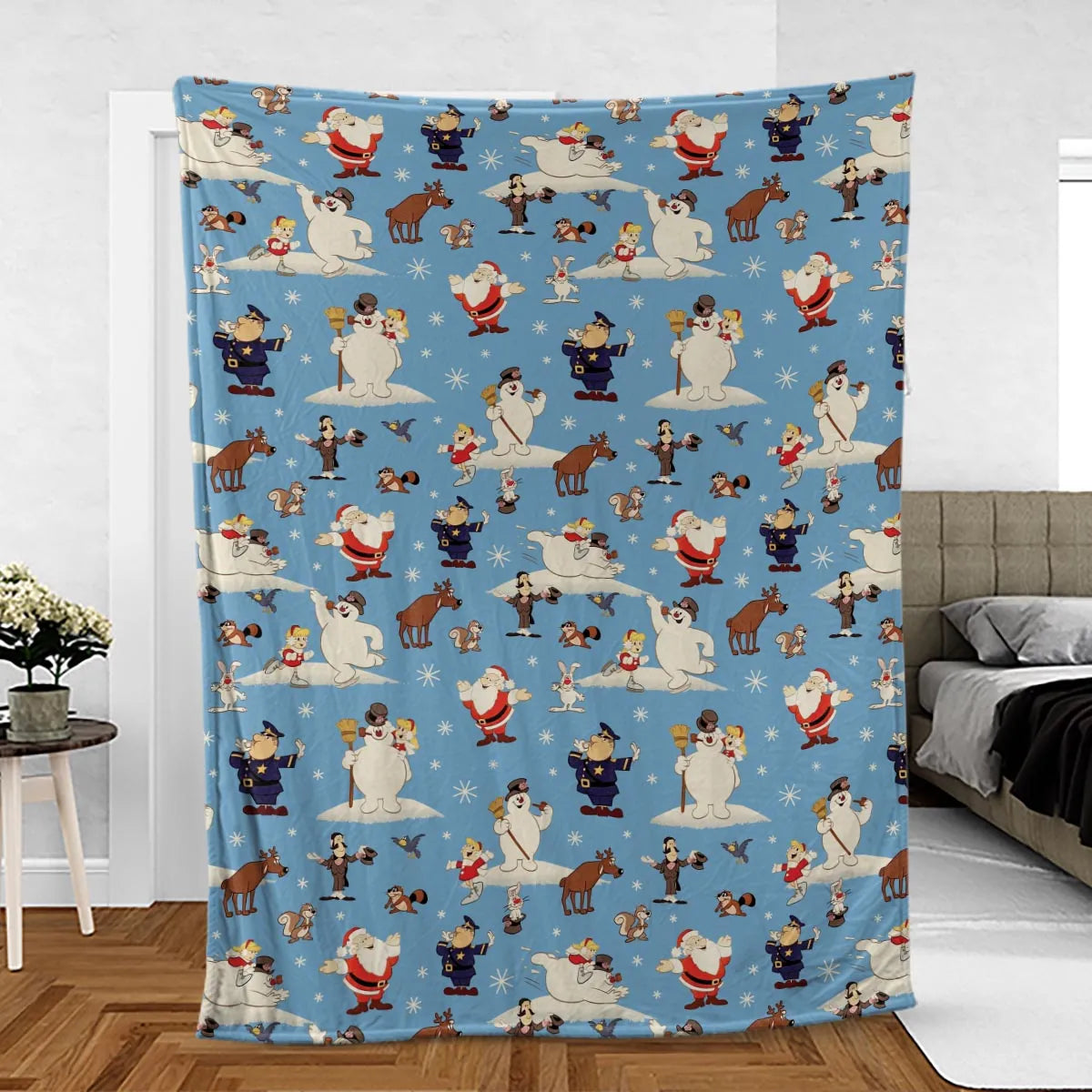 Frosty the Snowman Christmas Characters Fleece Blanket