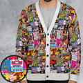 I heart 80s Collage Mr. T Back To the Future Pac-man Cardigan