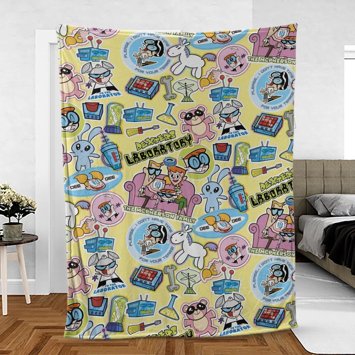 Dee Dee Mandark Dexter's Laboratory Funny Fleece Blanket