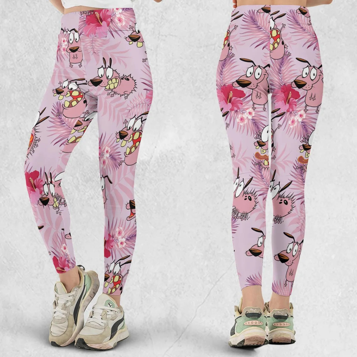 Courage the Cowardly Dog Floral Tropical Legging