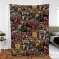 Vintage Scary Fleece Blanket