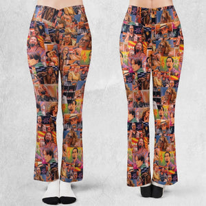 The Big Lebowski Painting Pattern Flare Leggings